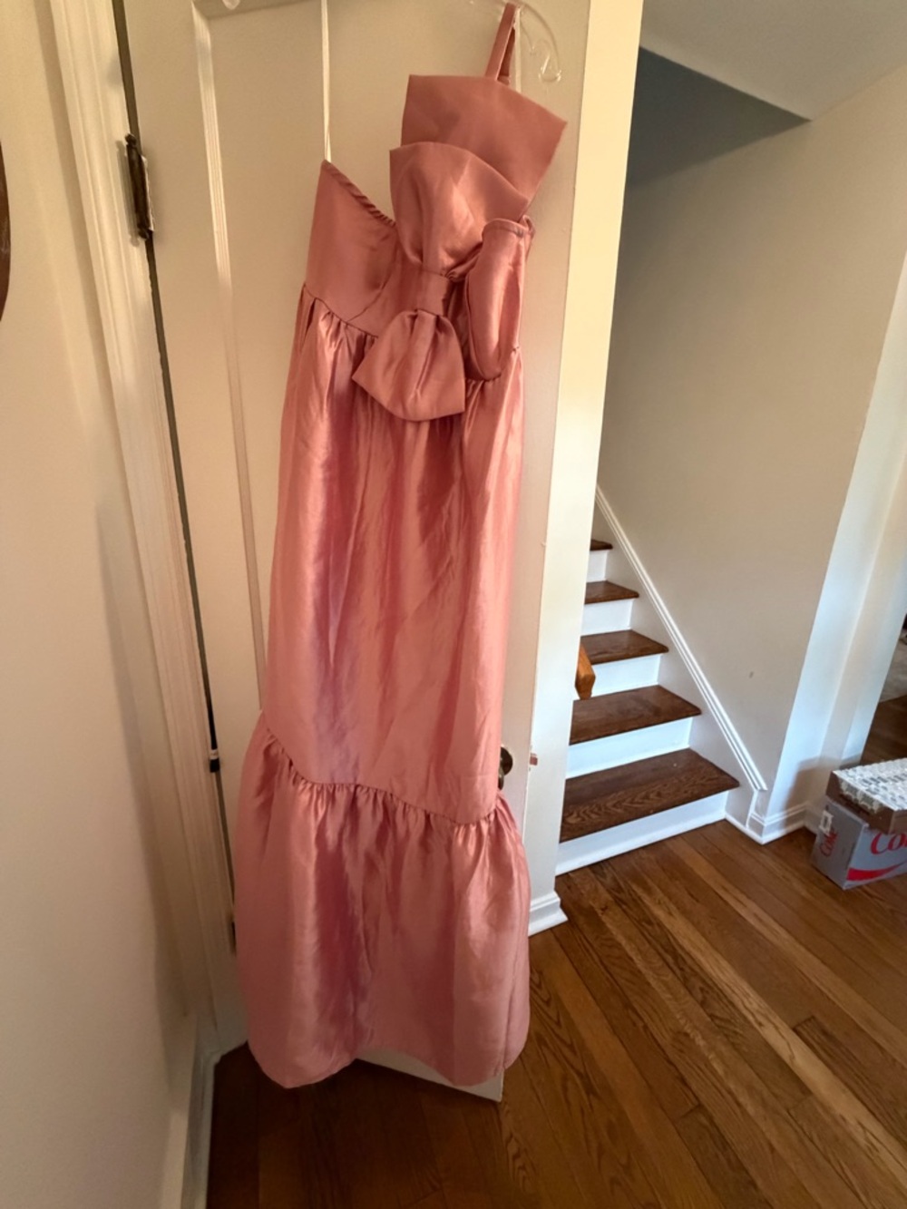 Petal & Pup One-Shoulder Pink Satin Maxi Dress